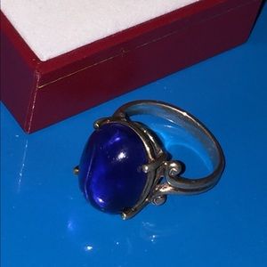Vintage Blue stone in Sterling silver